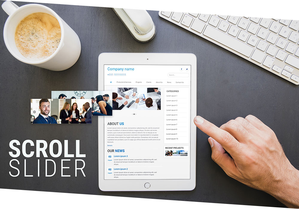 Scroll slider